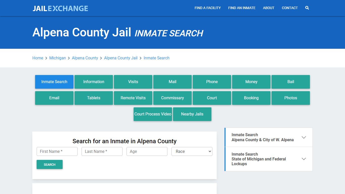 Alpena County Jail, MI Inmate Search: Roster & Mugshots